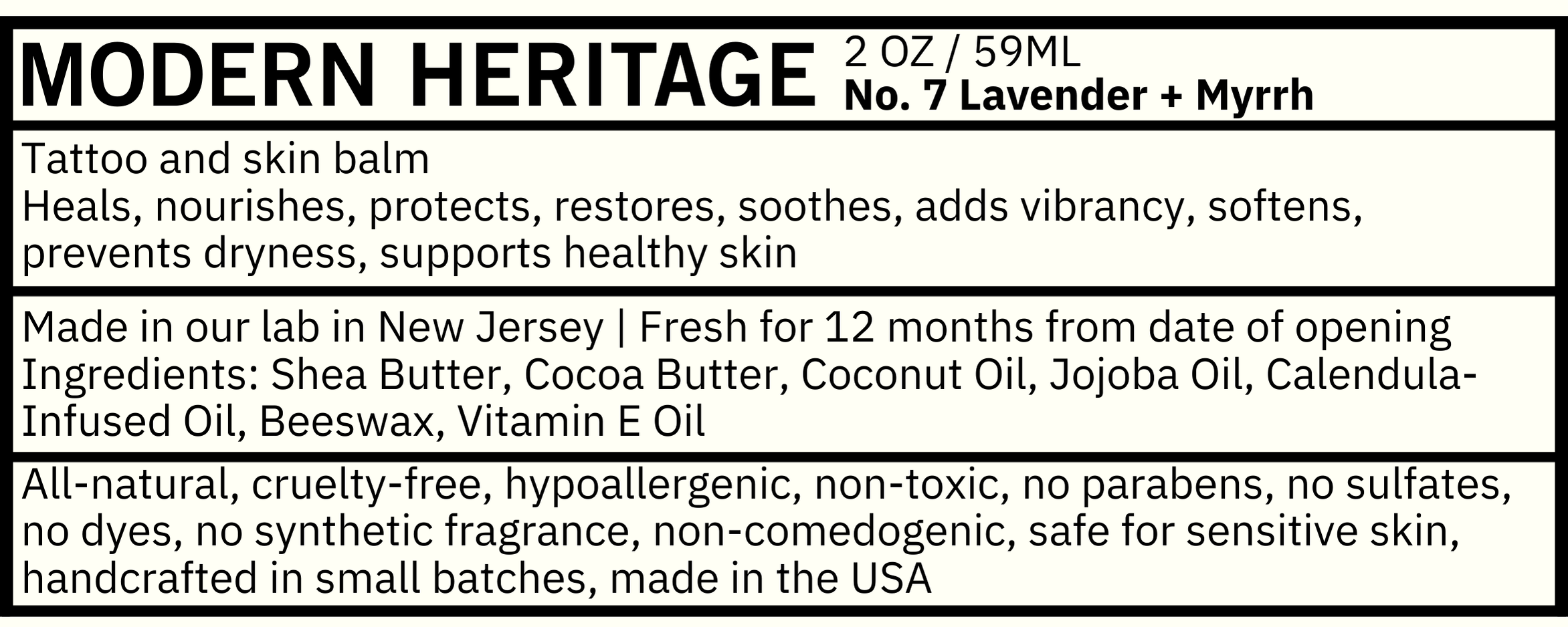 Modern Heritage Tattoo Balm