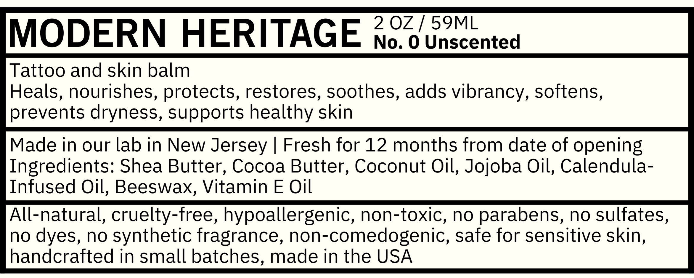 Modern Heritage Tattoo Balm