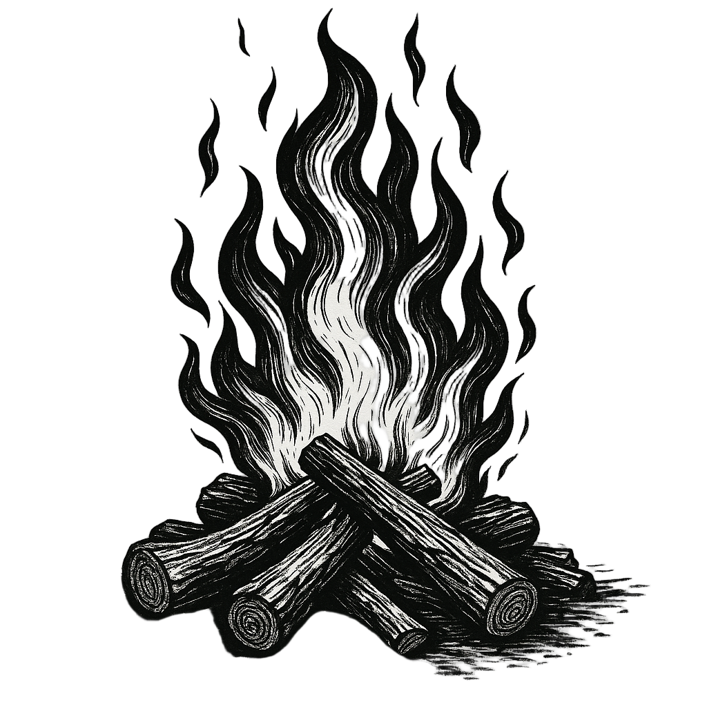 revise to look like a campfire